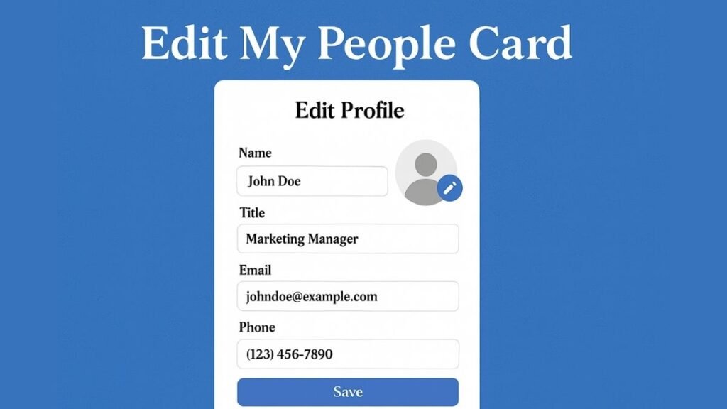 Edit My People Card