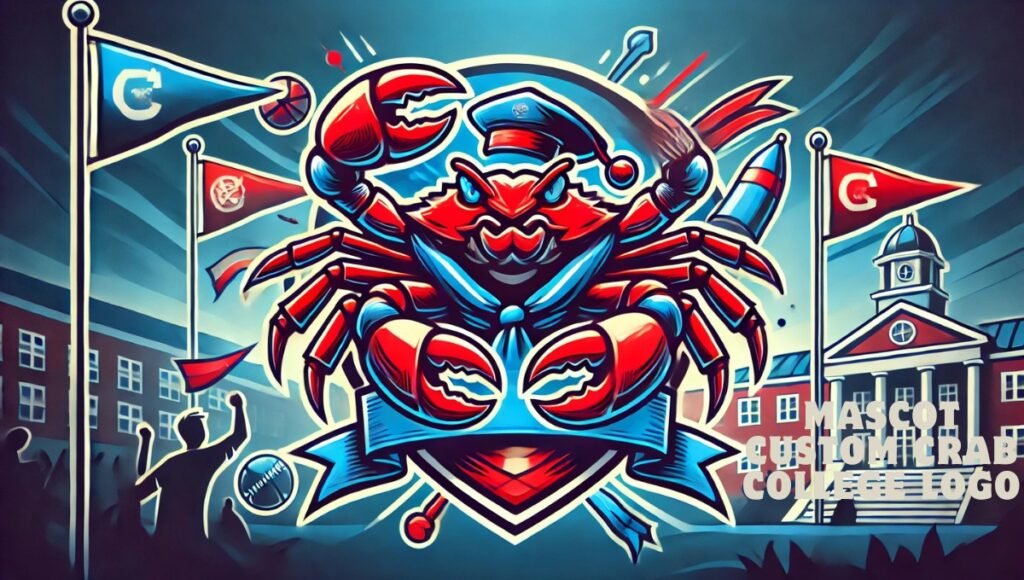 Mascot Custom Crab College Logo