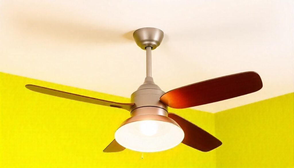 modern fan with light